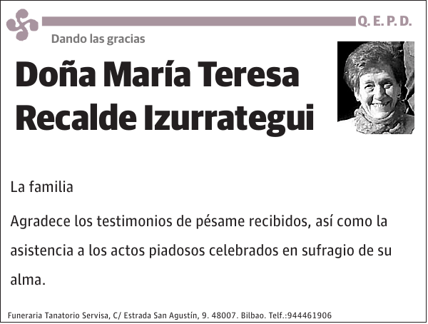 María Teresa Recalde Izurrategui