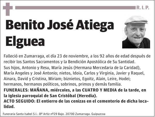 Benito José Atiega Elguea