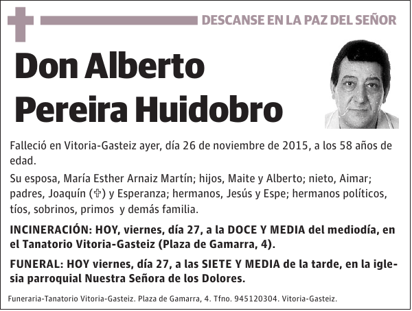 Alberto Pereira Huidobro