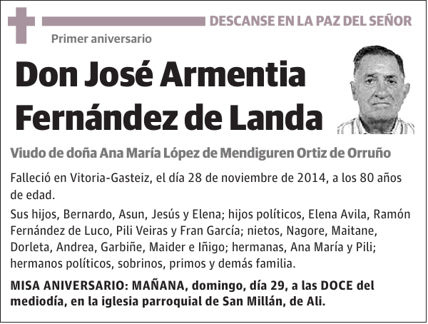 José Armentia Fernández de Landa