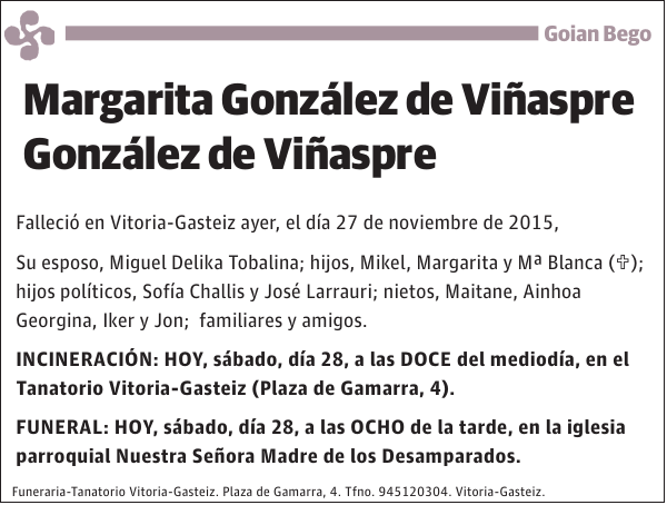 Margarita González de Viñaspre González de Viñaspre