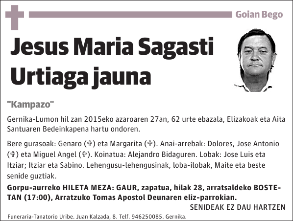 Jesus Maria Sagasti Urtiaga