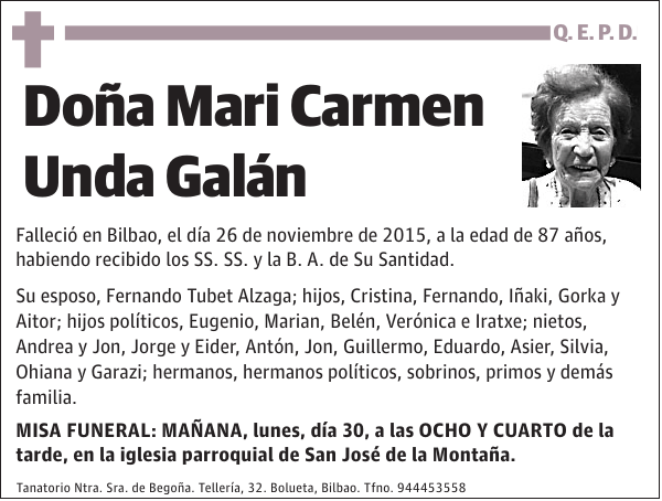 Mari Carmen Unda Galán