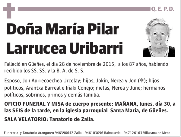 María Pilar Larrucea Uribarri