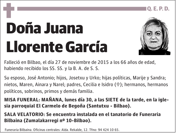 Juana Llorente García