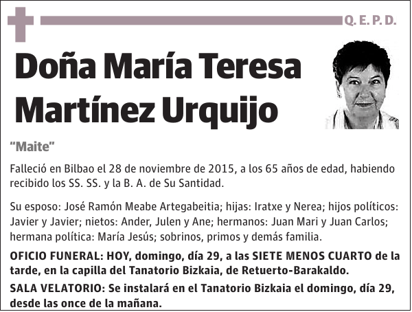 María Teresa Martínez Urquijo