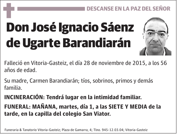 José Ignacio Sáenz de Ugarte Barandiarán