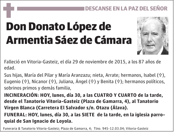 Donato López de Armentia Sáez de Cámara