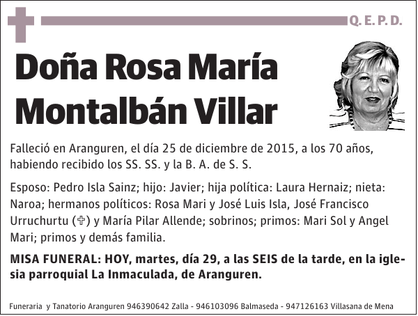 Rosa MarÃ­a MontalbÃ¡n Villar