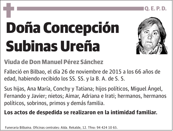 Concepción Subinas Ureña