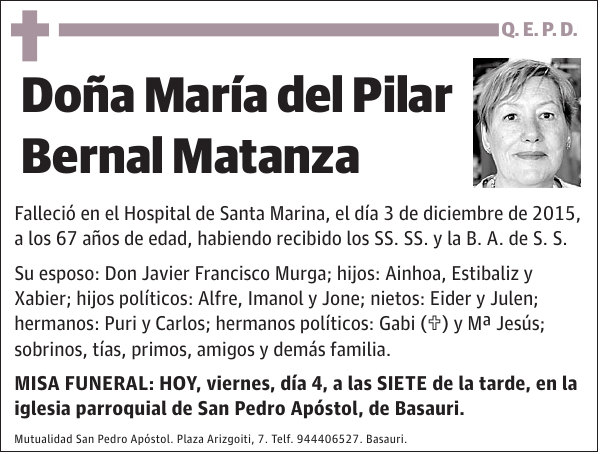 María del Pilar Bernal Matanza