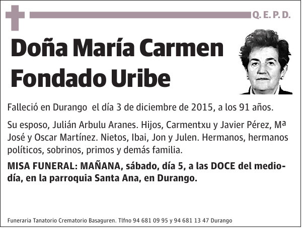 María Carmen Fondado Uribe