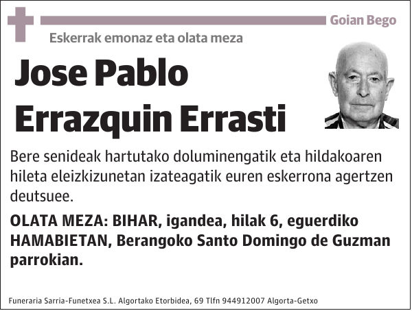 Jose Pablo Errazquin Errasti