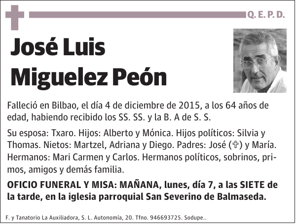 José Luis Miguelez Peón