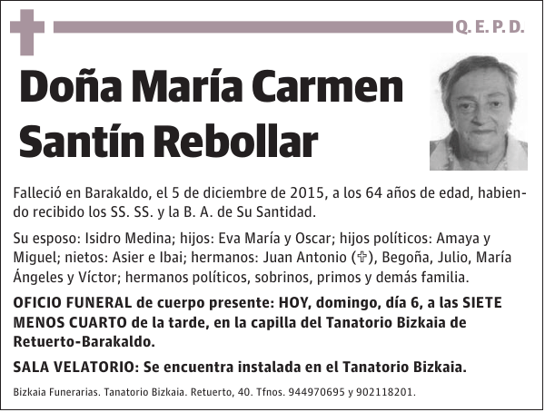 María Carmen Santín Rebollar