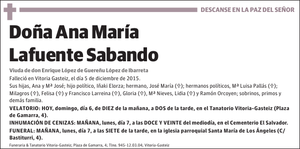 Ana María Lafuente Sabando