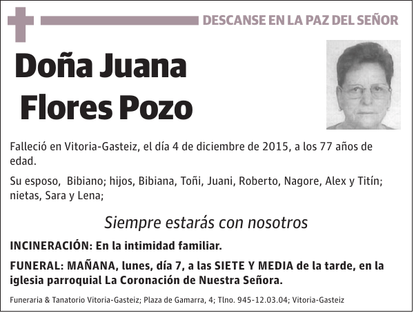 Juana Flores Pozo