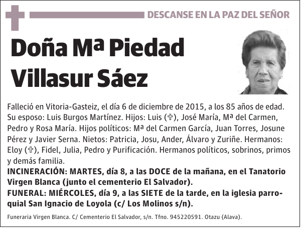 Mª Piedad Villasur Sáez