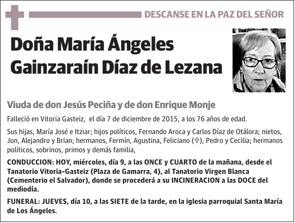 María Ángeles Gainzaraín Díaz de Lezana