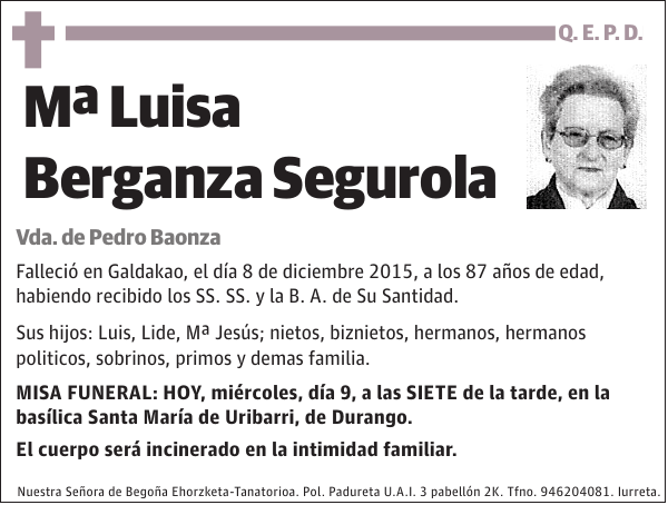 Mª Luisa Berganza Segurola