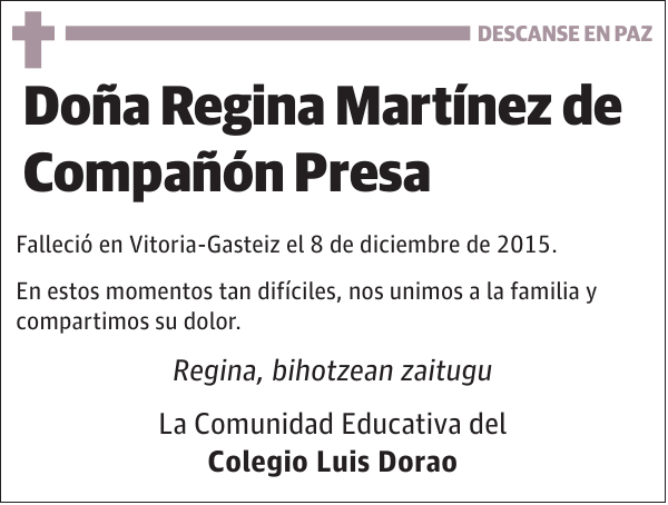 Regina Martínez de Compañón Presa