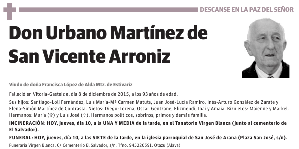 Urbano Martínez de San Vicente Arroniz