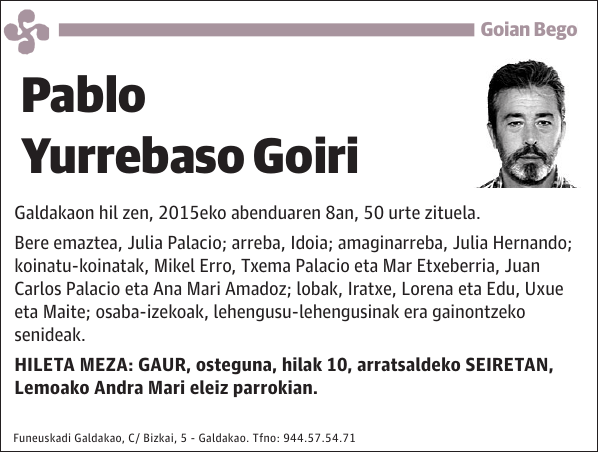 Pablo Yurrebaso Goiri Galdakaon