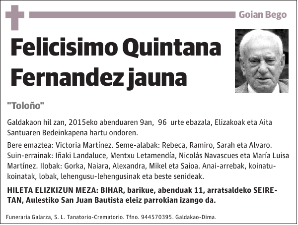 Felicisimo Quintana Fernandez