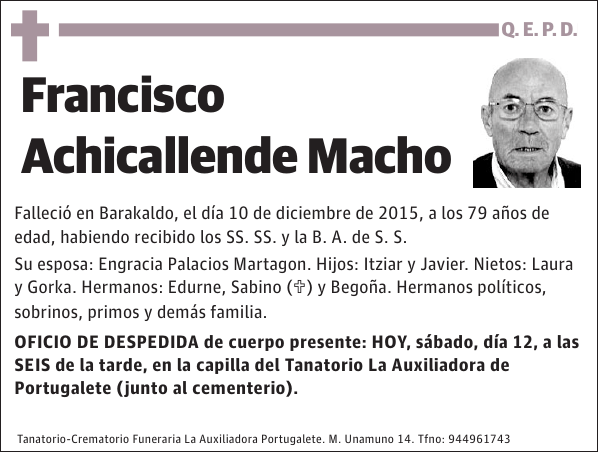 Francisco Achicallende Macho