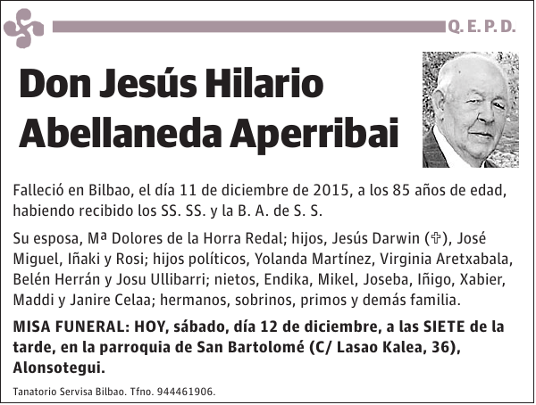 Jesús Hilario Abellaneda Aperribai