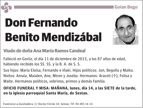 Fernando Benito Mendizábal