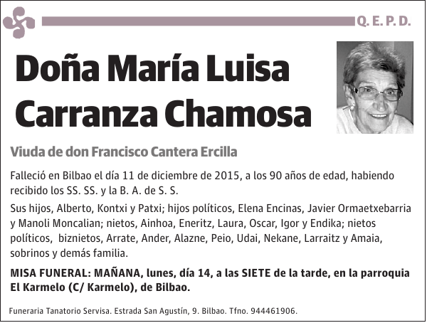 María Luisa Carranza Chamosa