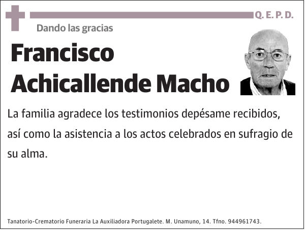 Francisco Achicallende Macho