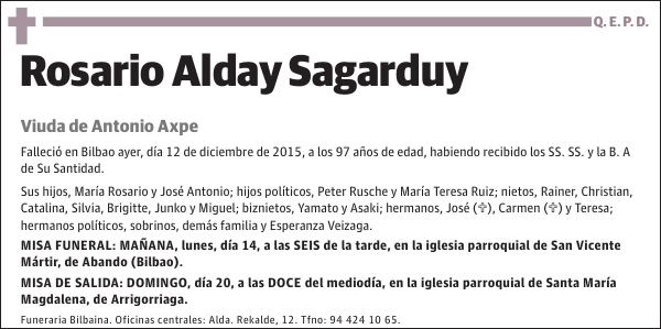 Rosario Alday Sagarduy