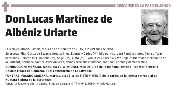 Lucas Martínez de Albéniz Uriarte