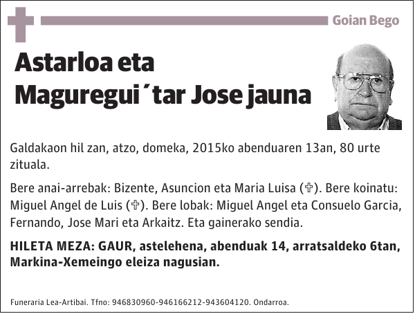 Astarloa eta Maguregui tar Jose