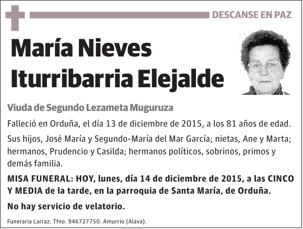 María Nieves Iturribarria Elejalde