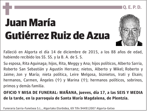 Juan María Gutiérrez Ruiz de Azua