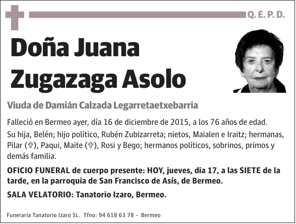 Juana Zugazaga Asolo