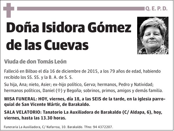 Isidora Gómez de las Cuevas