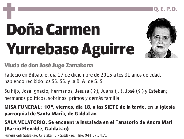 Carmen Yurrebaso Aguirre