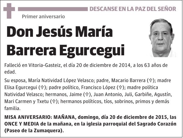 Jesús María Barrera Egurcegui