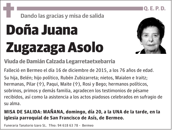 Juana Zugazaga Asolo