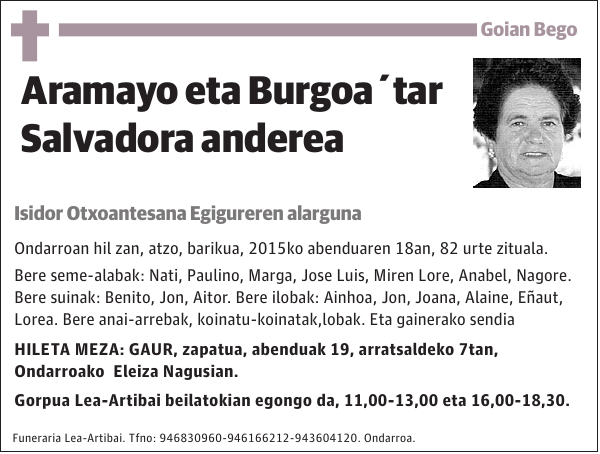 Aramayo eta Burgoa tar Salvadora