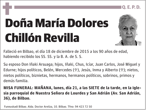 MarÃ­a Dolores ChillÃ³n Revilla