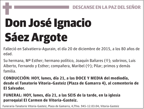 JosÃ© Ignacio SÃ¡ez Argote