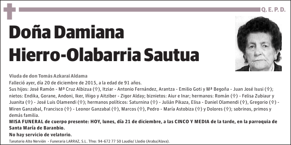 Damiana Hierro-Olabarria Sautua