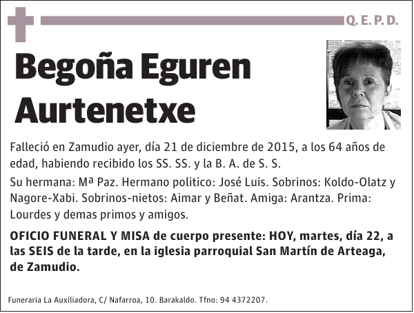 BegoÃ±a Eguren Aurtenetxe