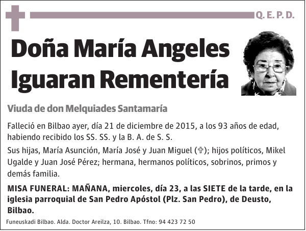 MarÃ­a Angeles Iguaran RementerÃ­a