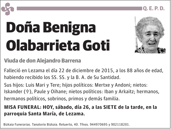 Benigna Olabarrieta Goti